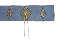 Sioux Beaded Buffalo Hide Blanket Strip