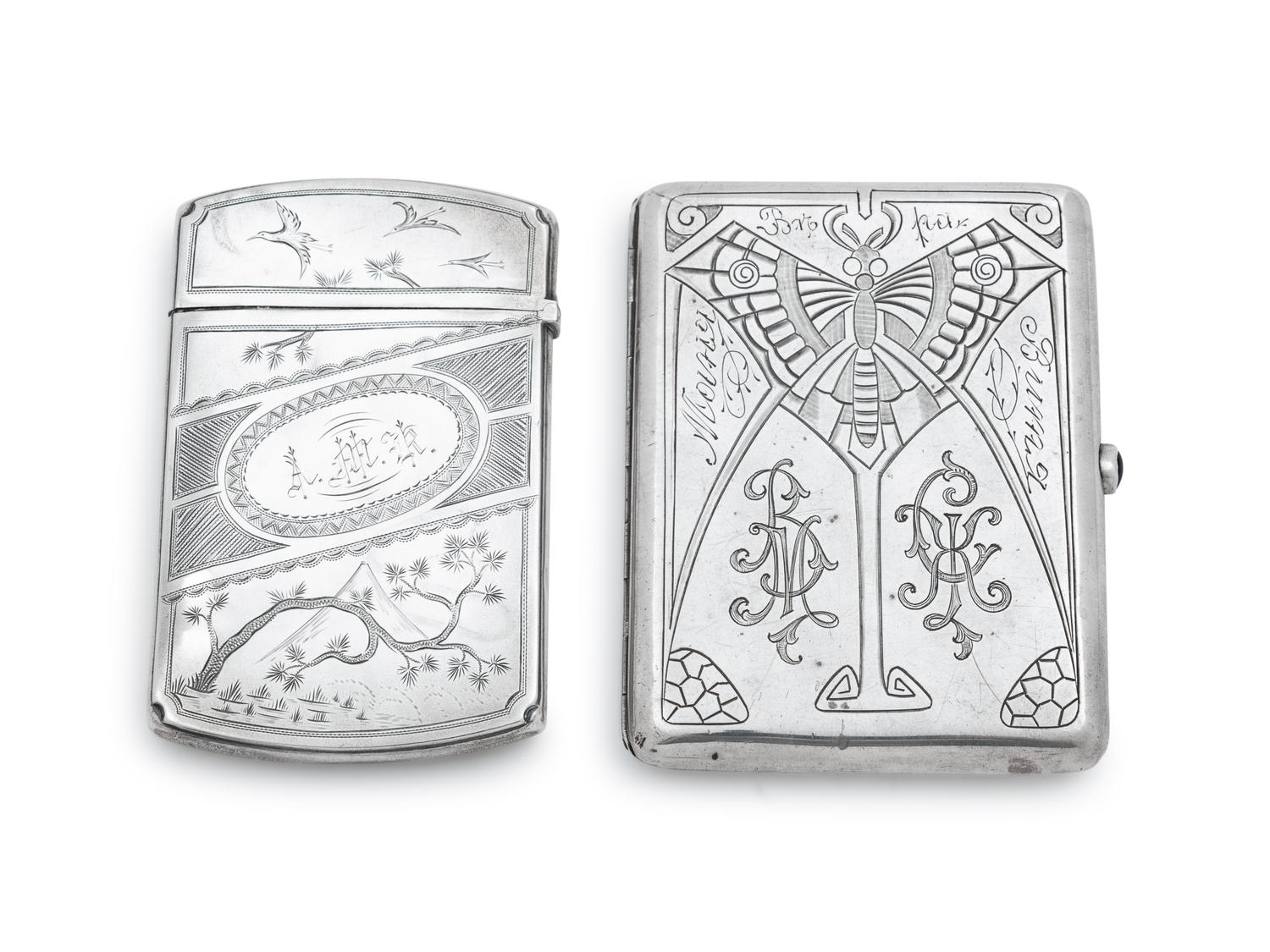 A Russian Silver Cigarette Case