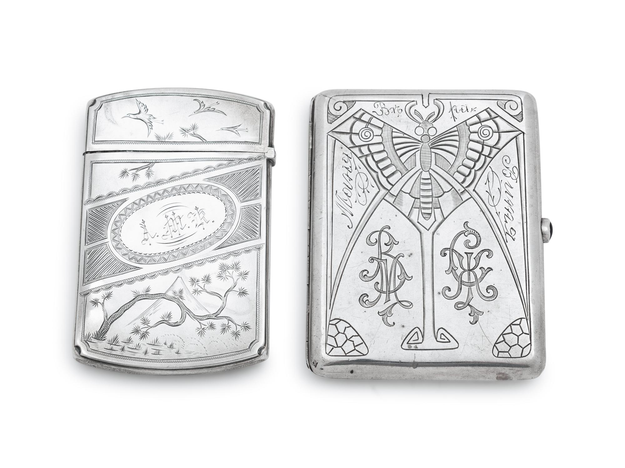 A Russian Silver Cigarette Case
