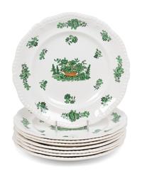 A Group of Spode Green Basket Ironstone Dinnerware