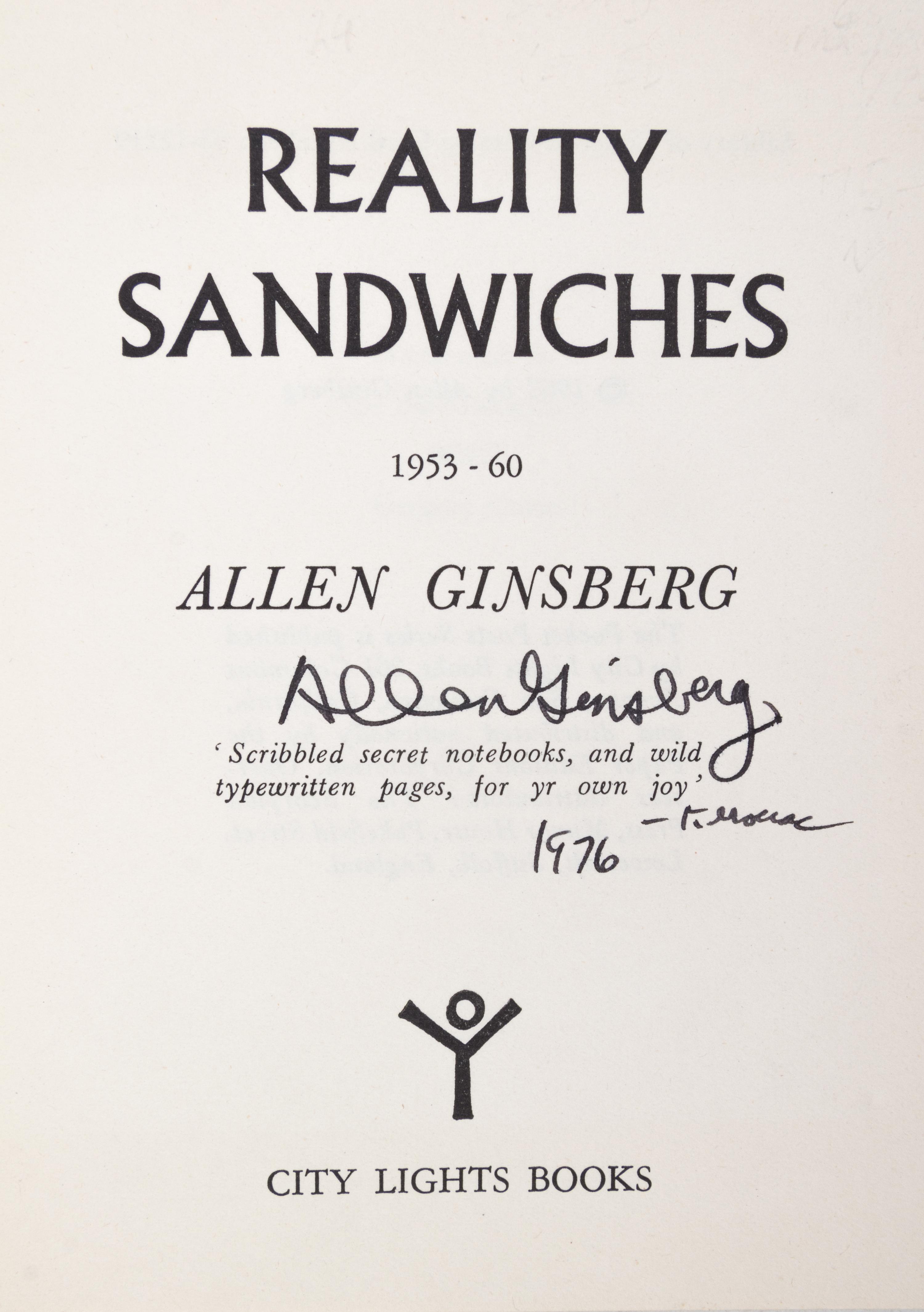 GINSBERG, ALLEN. Three books by Ginsberg, all signed, two annotated.