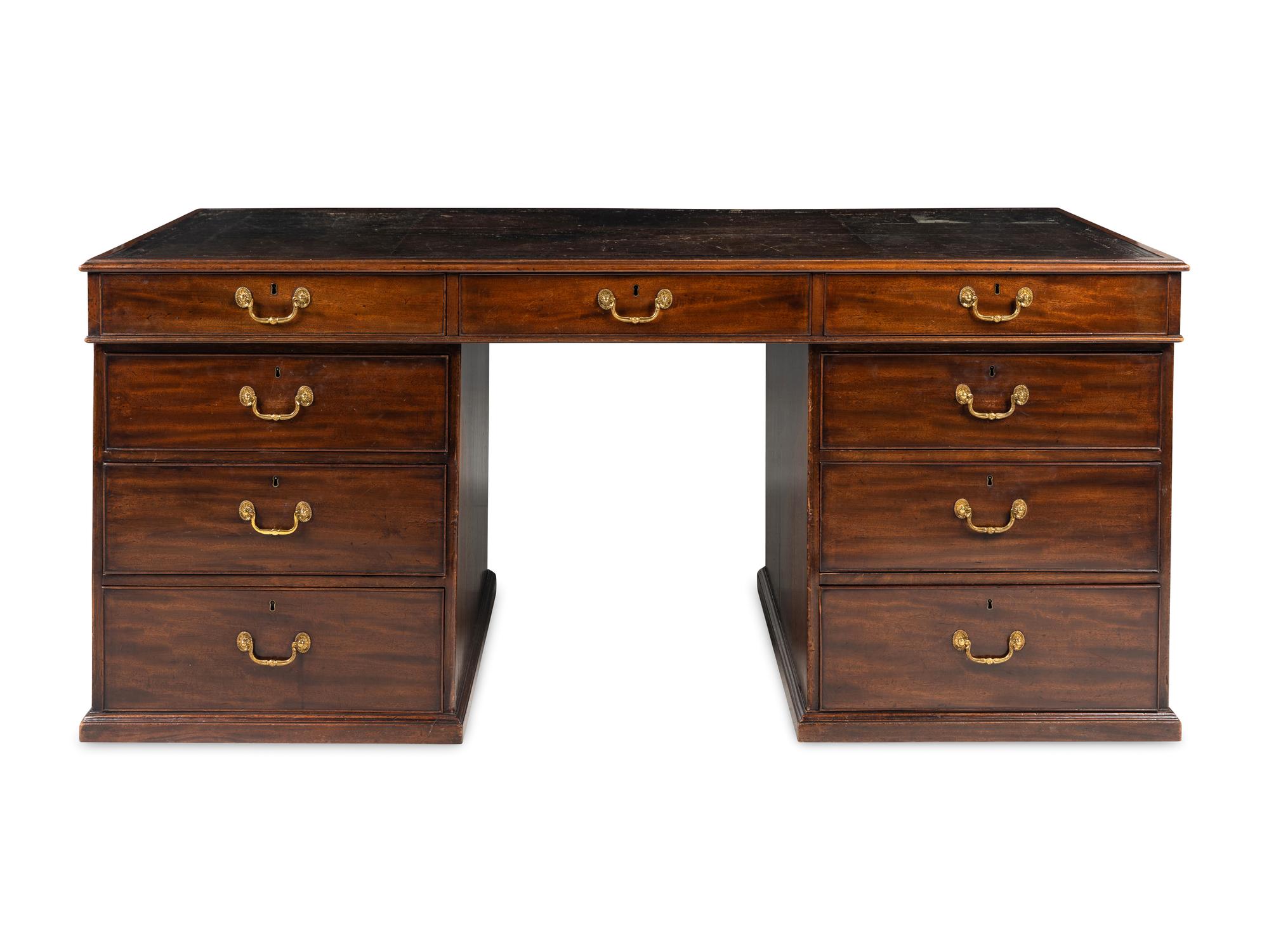 A George III Mahogany Partner's Desk