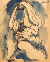 Jacques Lipchitz, (Lithuanian, 1891-1973), Sketch for Sculpture Mother and Child
