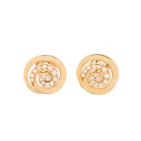 BULGARI, YELLOW GOLD AND DIAMOND CLIP EARRINGS