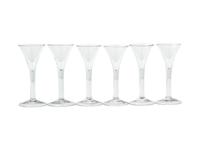 A Set of Six George III Blown Wine Glasses