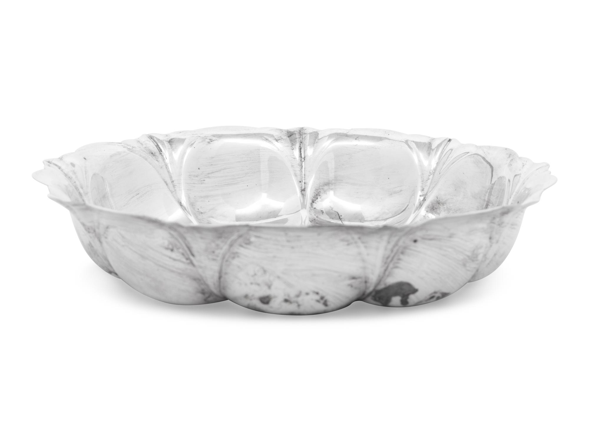An American Silver Scalloped Bowl