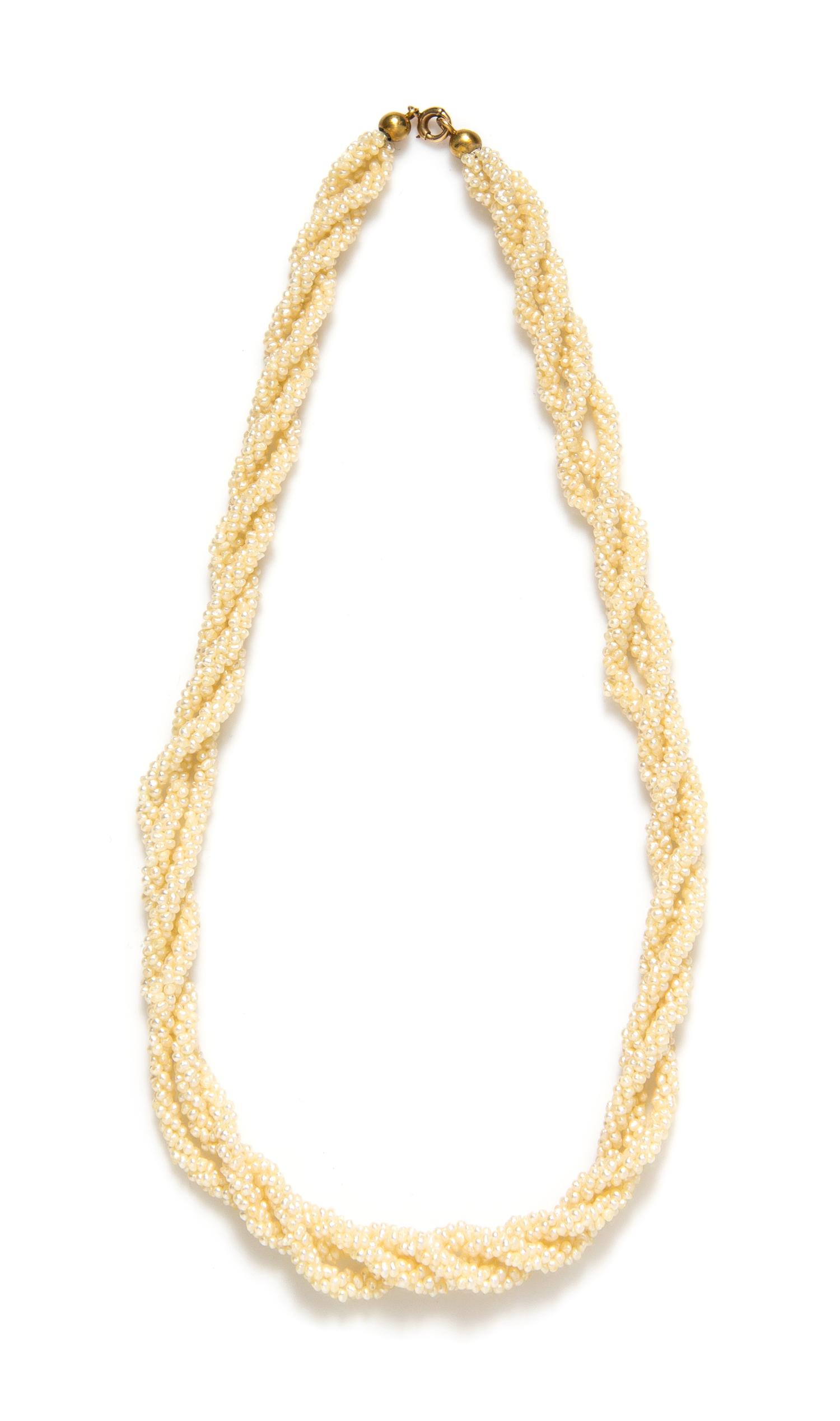 A Seed Pearl Torsade Necklace,