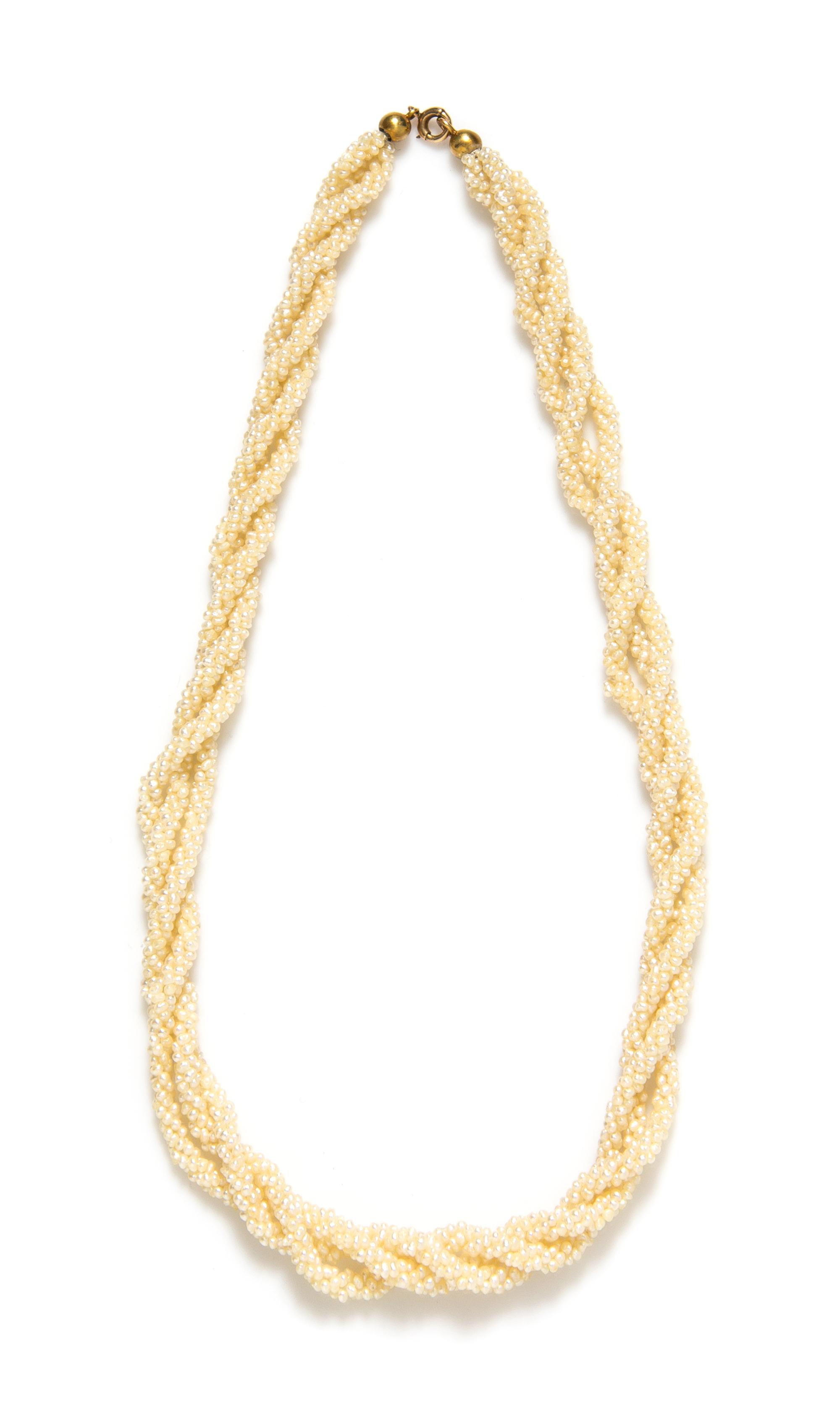 A Seed Pearl Torsade Necklace,