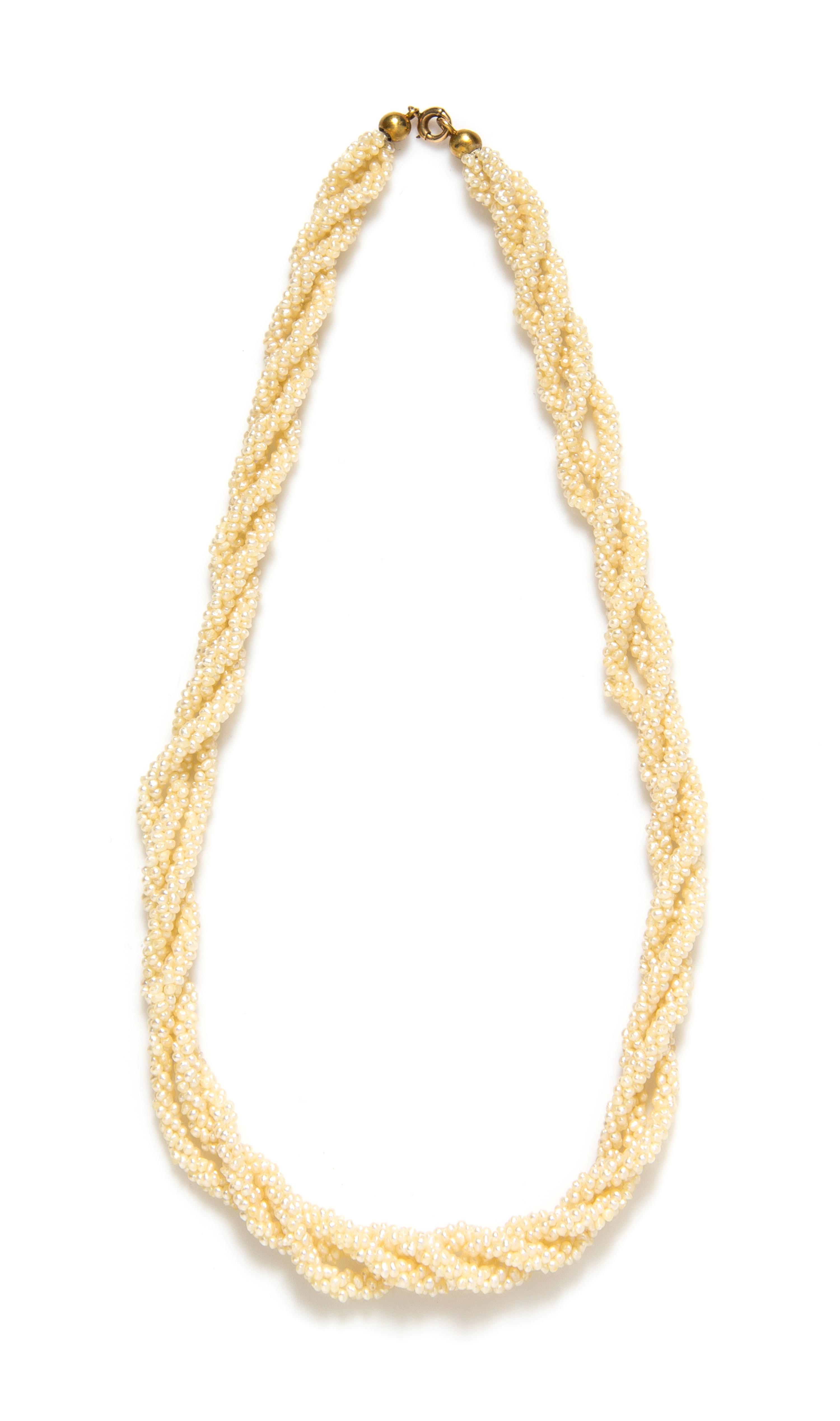 A Seed Pearl Torsade Necklace,