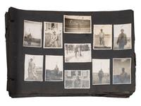 [WORLD WAR II]. Photo album and insignia belonging to an African American soldier.