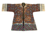 A Chinese Embroidered Silk Coat Length 32 1/2 inches. — 19TH CENTURY