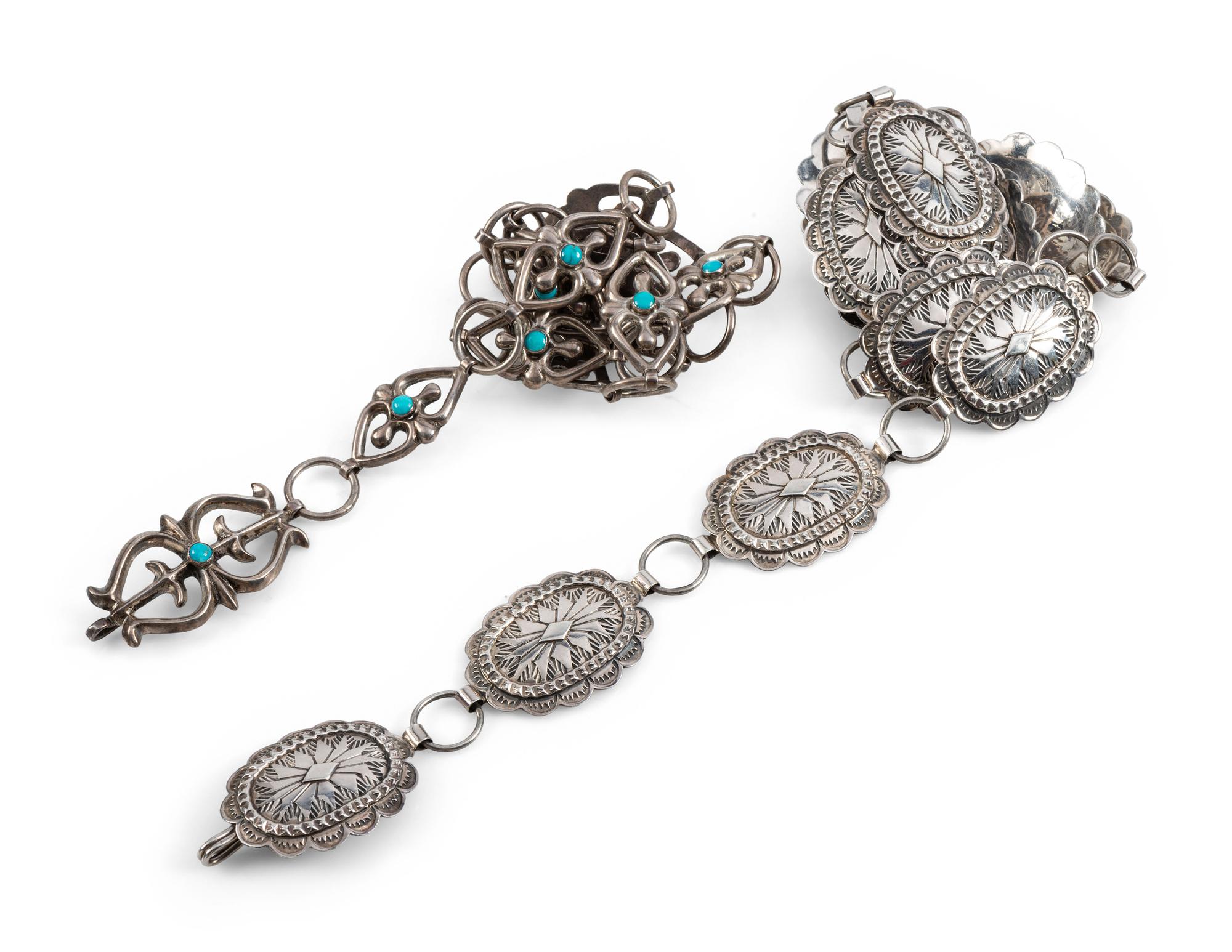 Navajo Silver Link Concha Belts