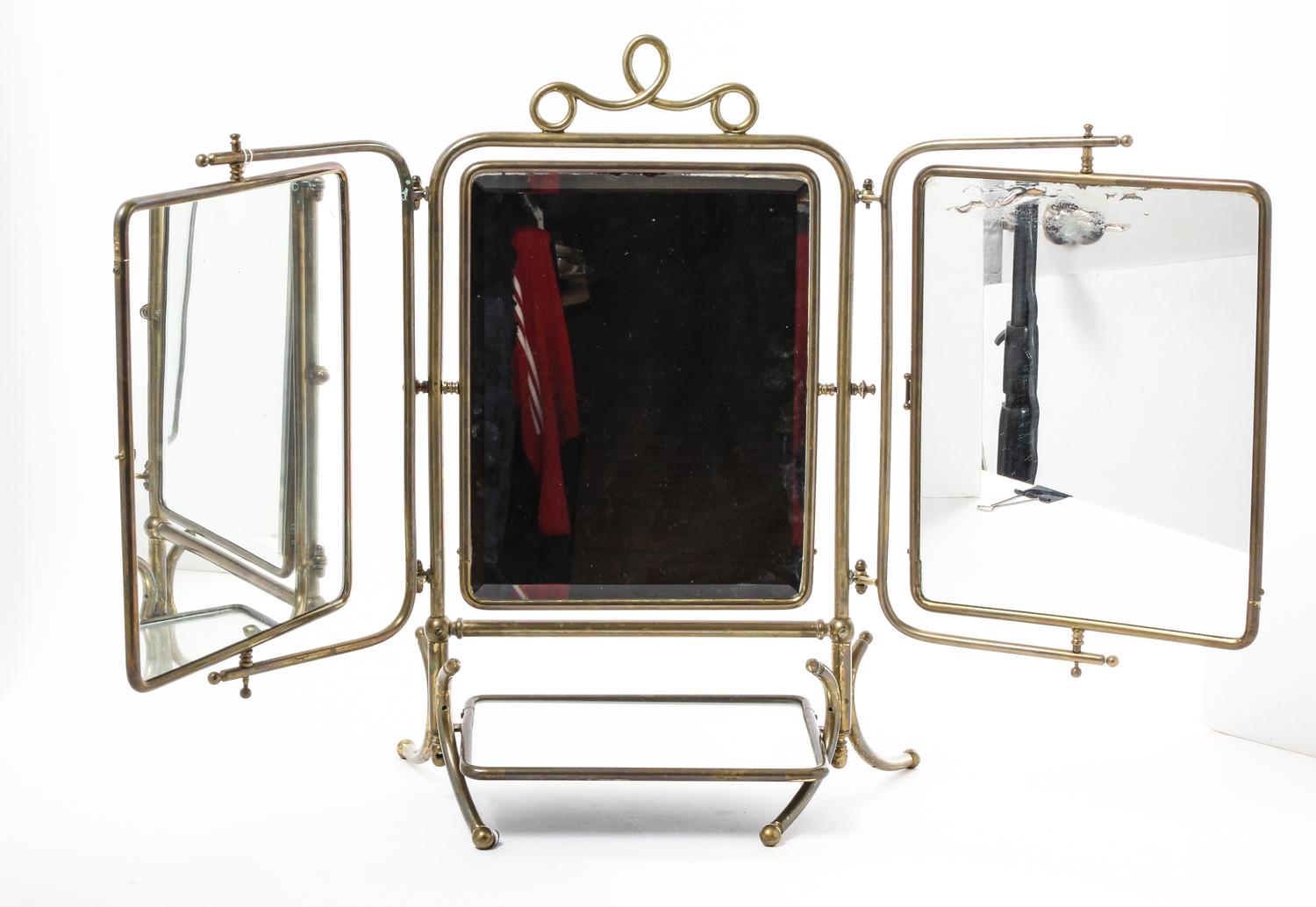 A Dressing Mirror Height 21 x width 33 inches (open). — 20TH CENTURY