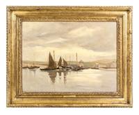 Robert Buchan Nisbet, (British, 1857-1942), Harbor Scene