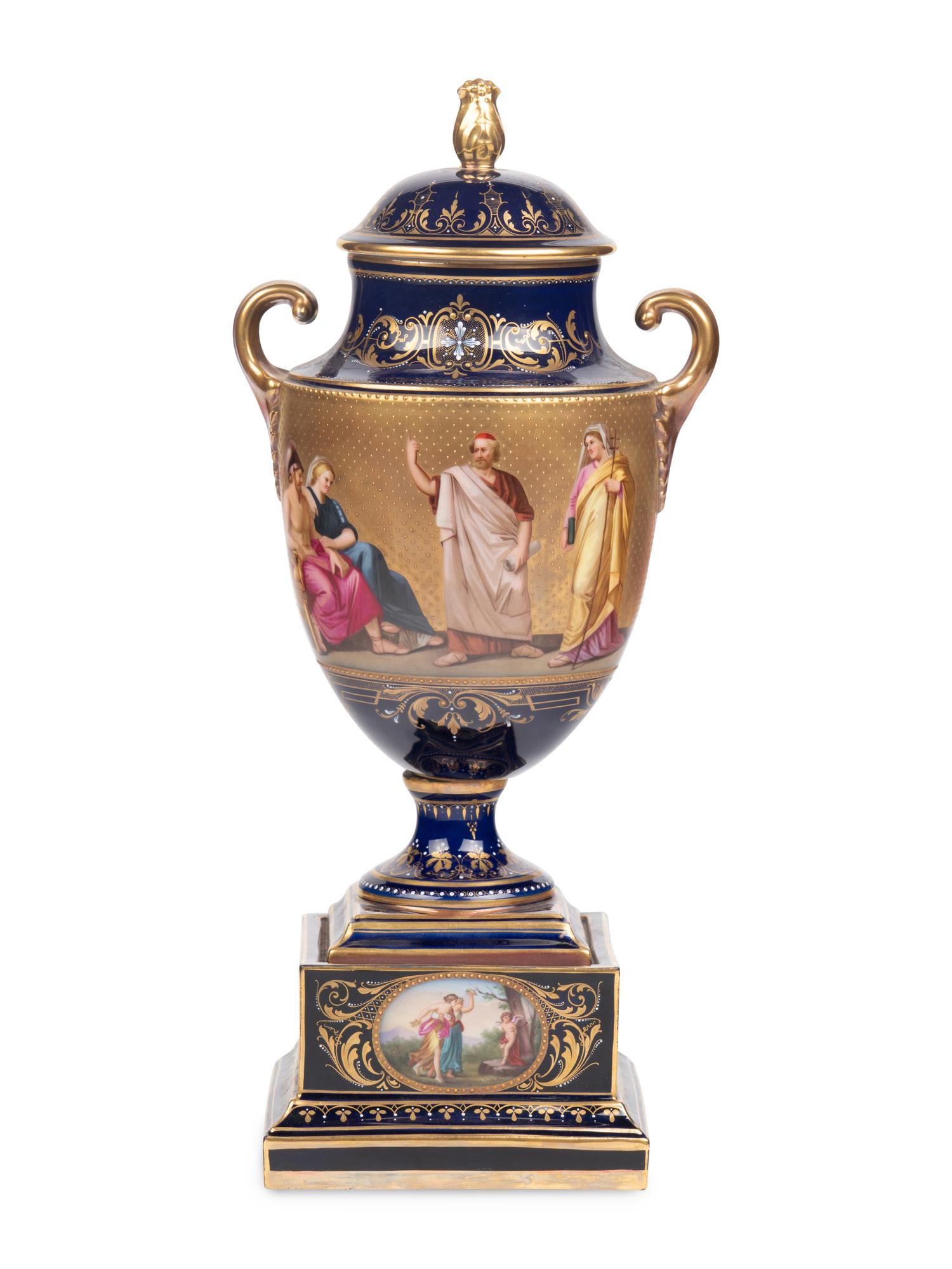 A Vienna Porcelain Urn