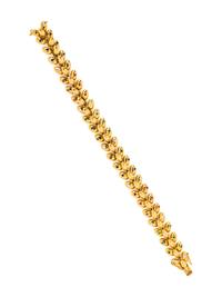 BOUCHERON, YELLOW GOLD, DIAMOND AND MULTIGEM BRACELET