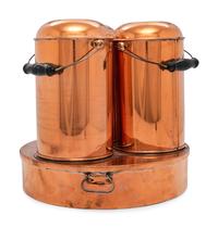 Three Sets of American Copper Mudge Canners