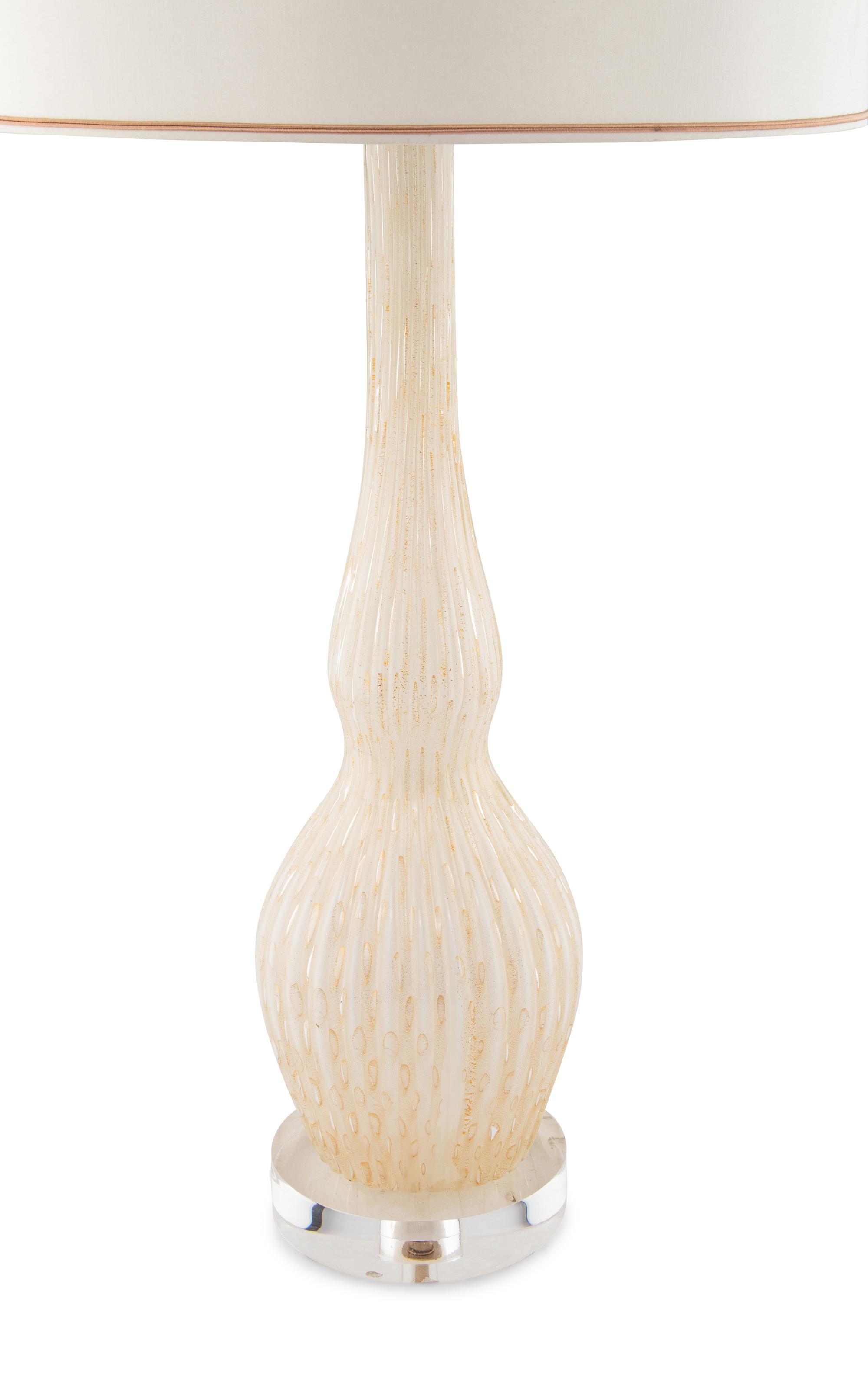 An Italian Glass Table Lamp