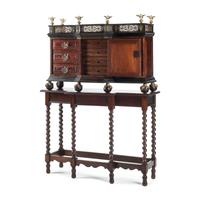 A Spanish Baroque Vargueño and Stand