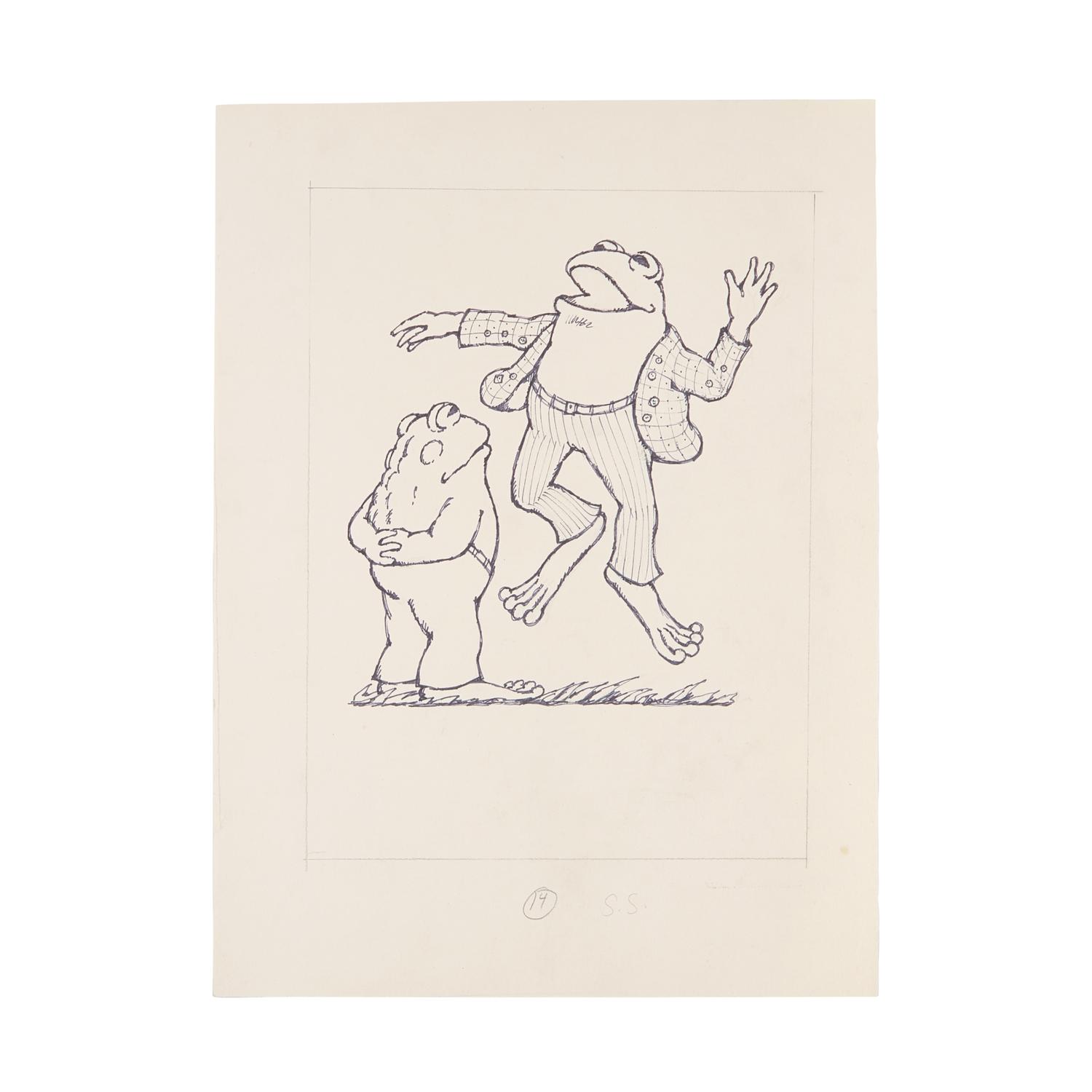 [Children's & Illustrated] Lobel, Arnold. Original Illustration of Frog and Toad
