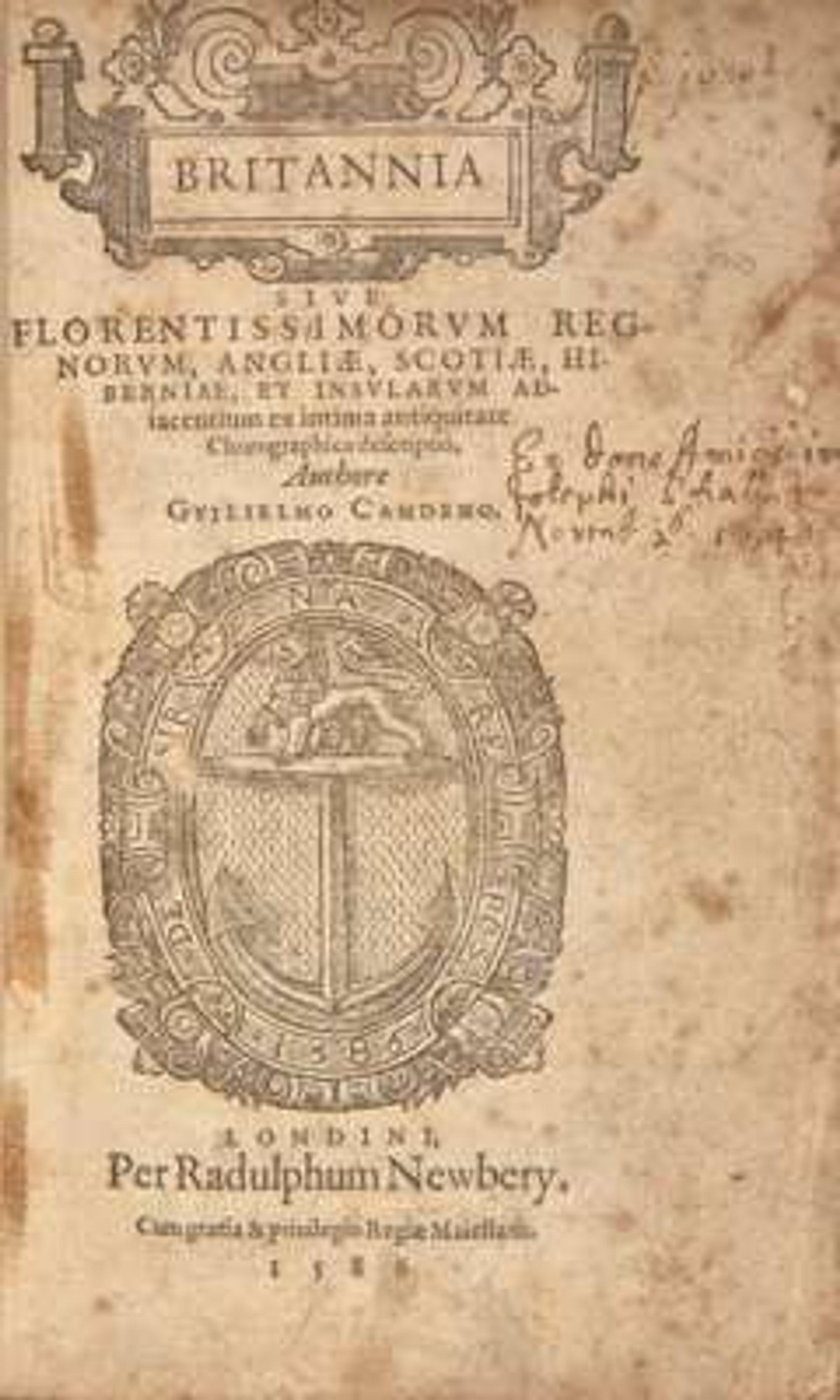 [British Isles] Camden, William: Britannia sive Florentissimorum Regnorum, Angliae, Scotiae, Hiberniae...