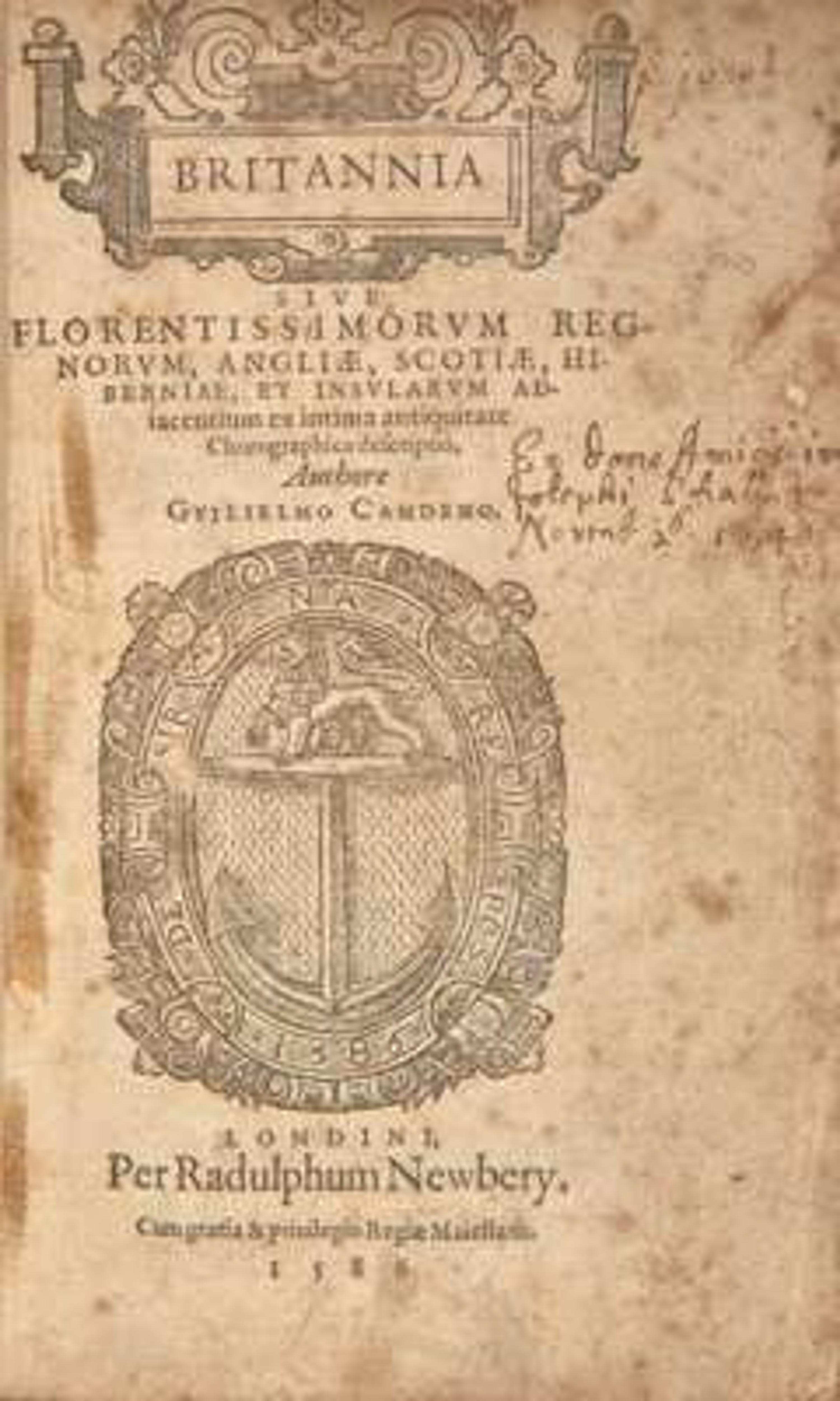 [British Isles] Camden, William: Britannia sive Florentissimorum Regnorum, Angliae, Scotiae, Hiberniae...