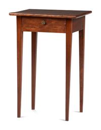 A Federal Cherrywood One-Drawer Work Table