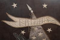 A Japanese Export Silk and Metallic Thread Embroidered Seal of the United States Panel