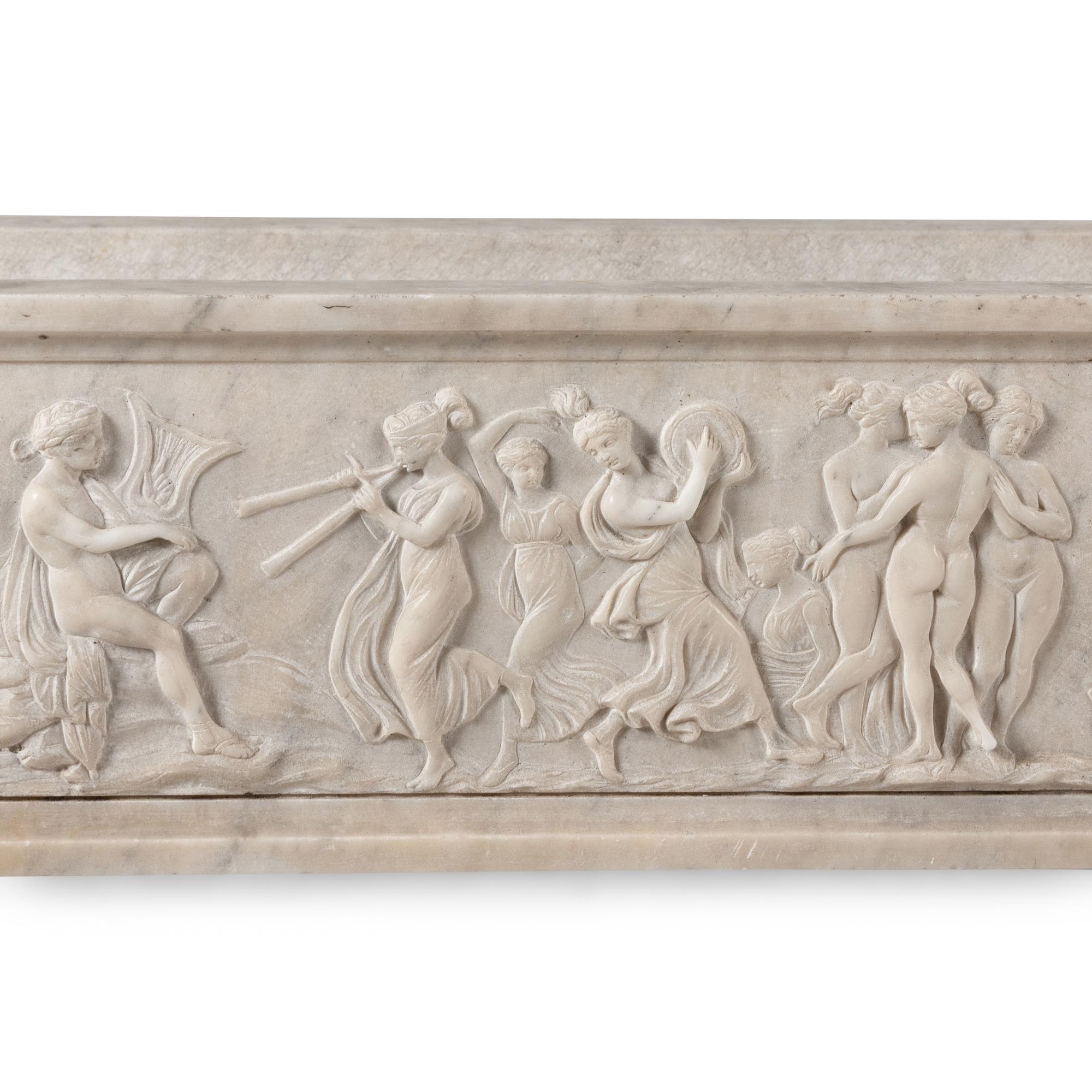 An Italian Renaissance Style White Marble Jardinière