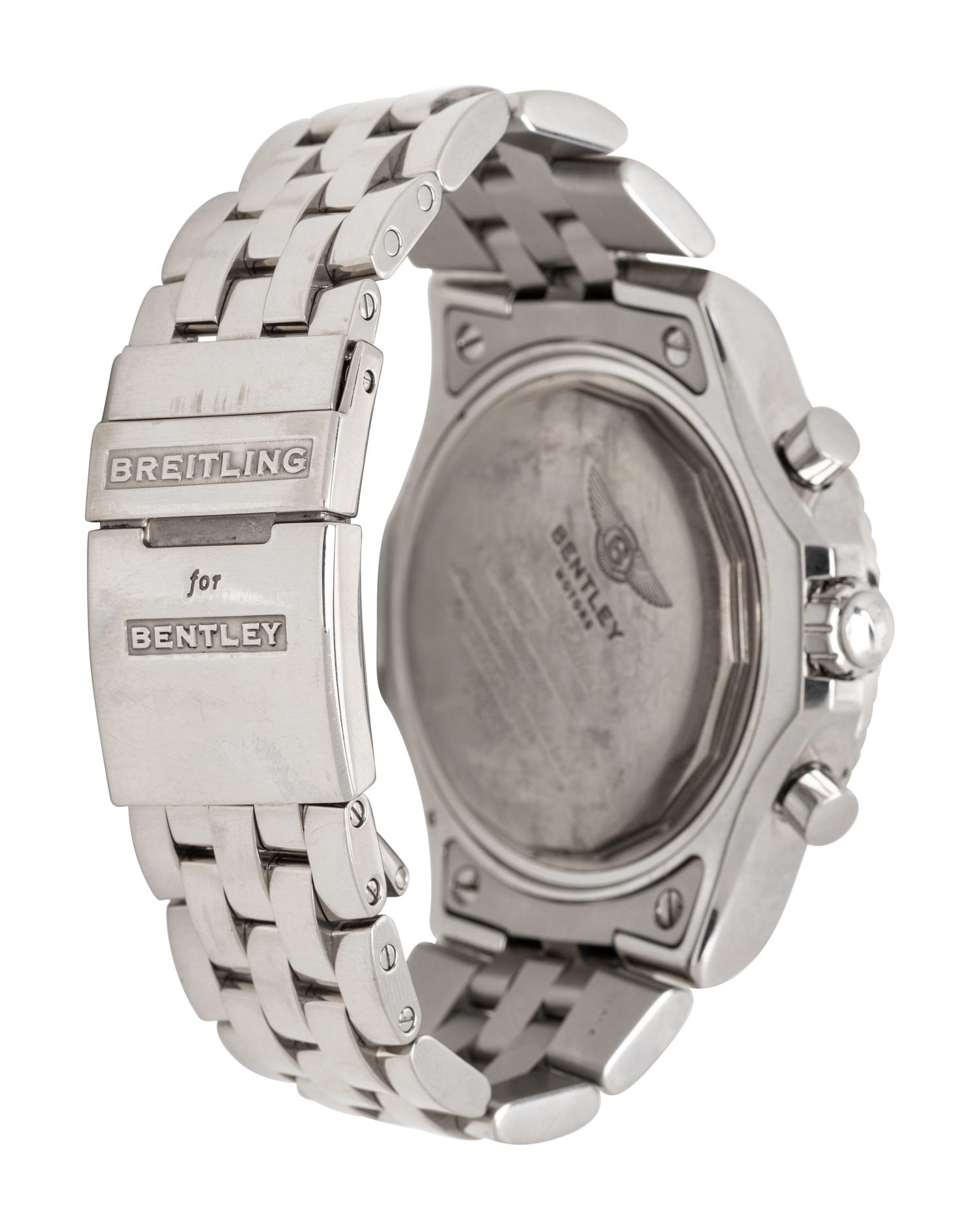 BREITLING, REF. A47362 STAINLESS STEEL 'BENTLEY GMT' SPECIAL EDITION WORLD TIME CHRONOGRAPH WATCH