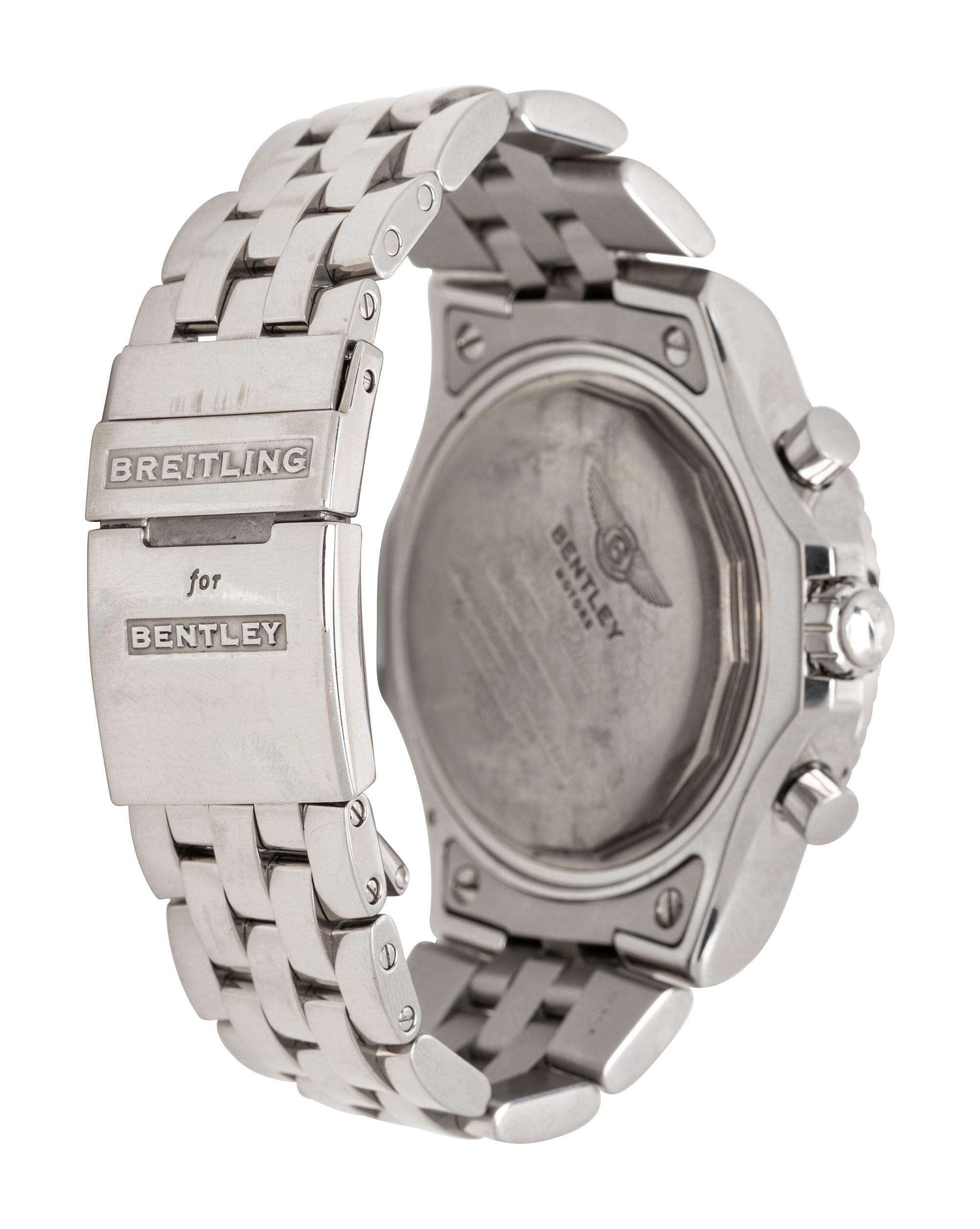 BREITLING, REF. A47362 STAINLESS STEEL 'BENTLEY GMT' SPECIAL EDITION WORLD TIME CHRONOGRAPH WATCH