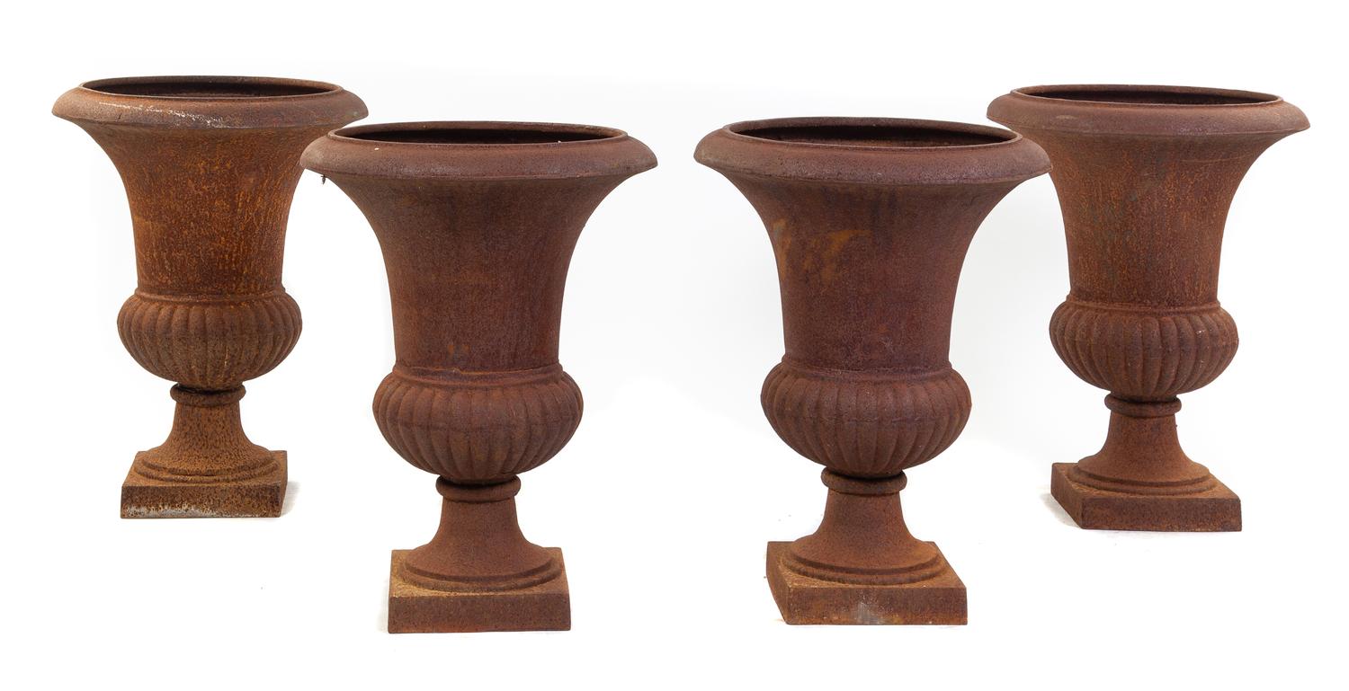 A Set of Four Victorian Cast-Iron Urns — LATE 19TH CENTURY