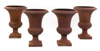 A Set of Four Victorian Cast-Iron Urns — LATE 19TH CENTURY