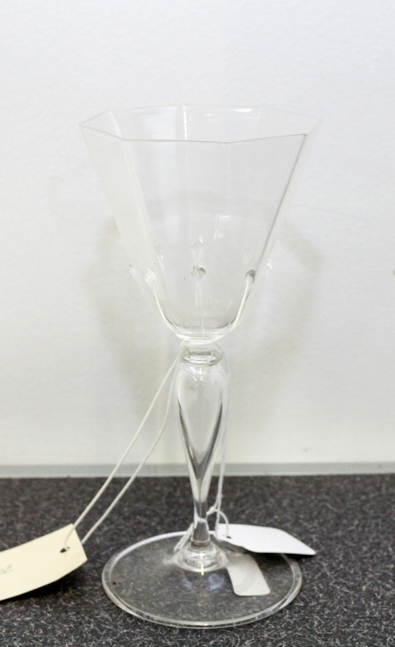 A Venetian Glass Wine Goblet Height 7 1/4 inches. — 19TH CENTURY