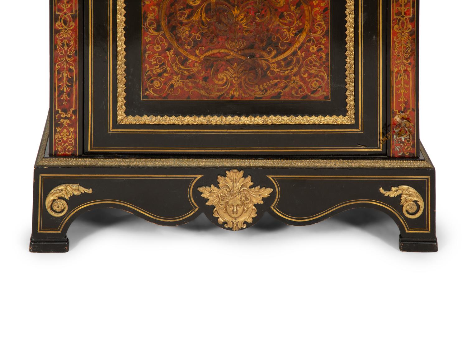 A Napoleon III Gilt Bronze Mounted Boulle Marquetry Slate-Top Cabinet