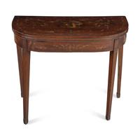 An English Painted Satinwood Game Table