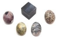 Four Hardstone Eggs Length of largest 3 inches. — 20TH CENTURY