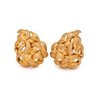 DAVID WEBB, YELLOW GOLD EARCLIPS
