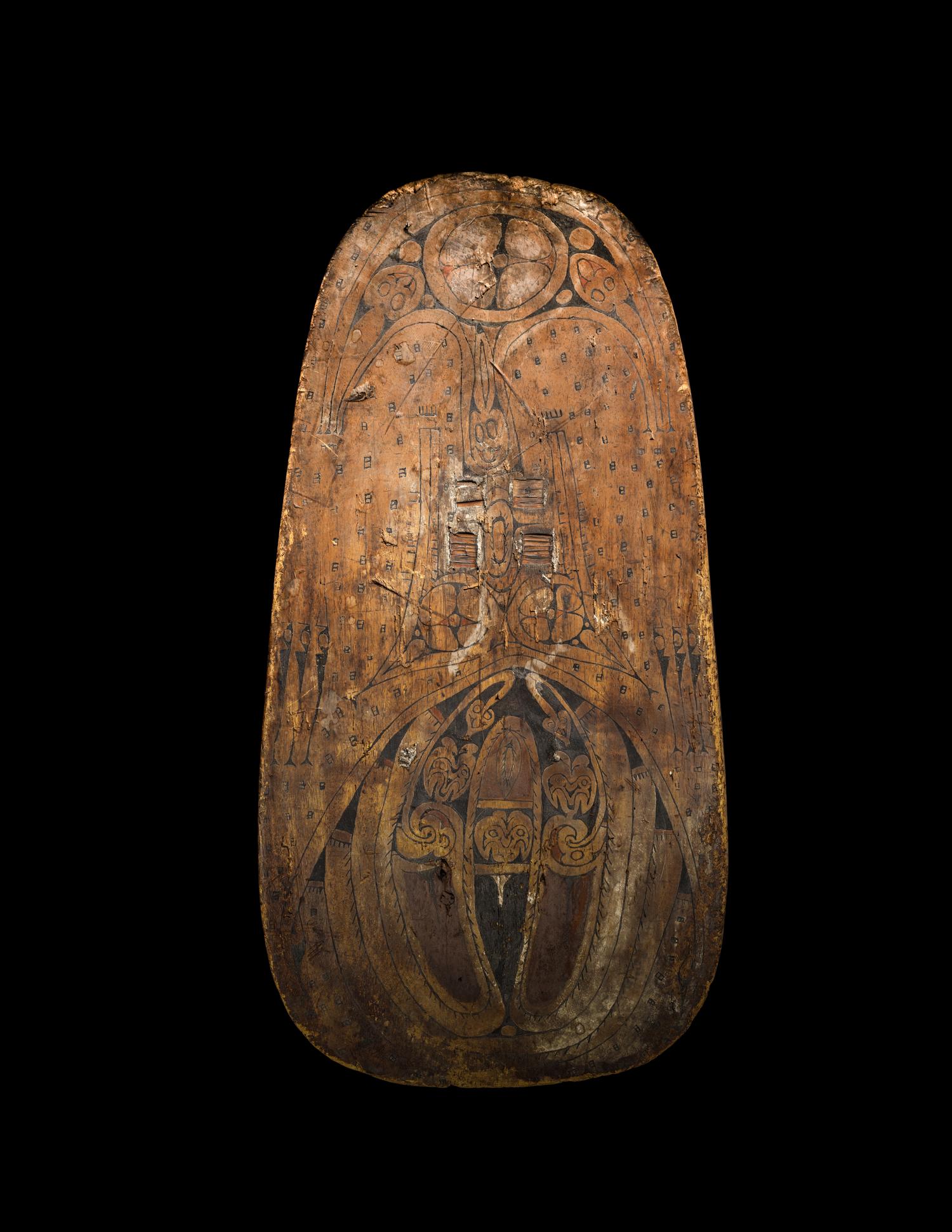 An Oceanic Painted Wood Shield