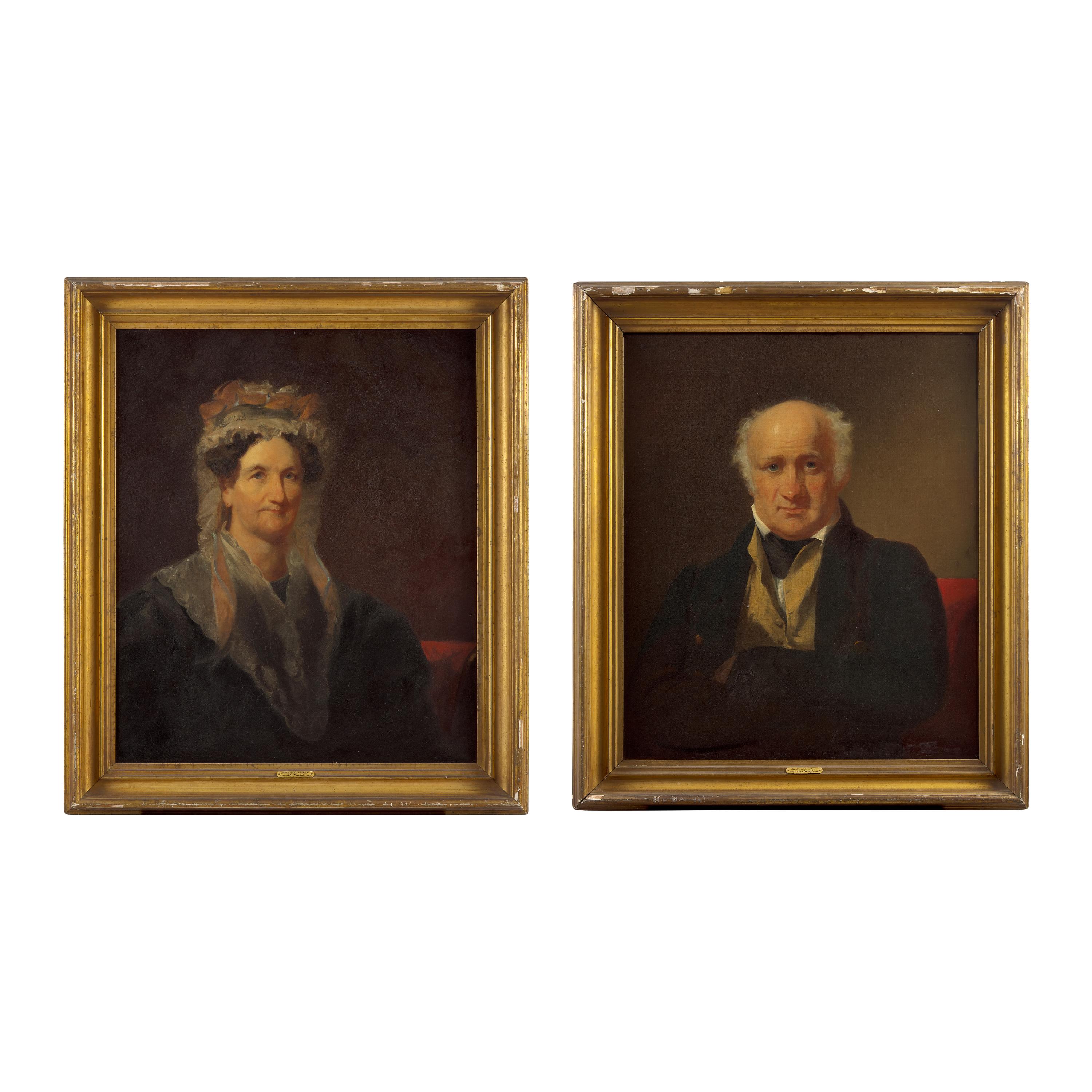 John Neagle (1796-1865) — Pair of Portraits: David and Sarah Fisher