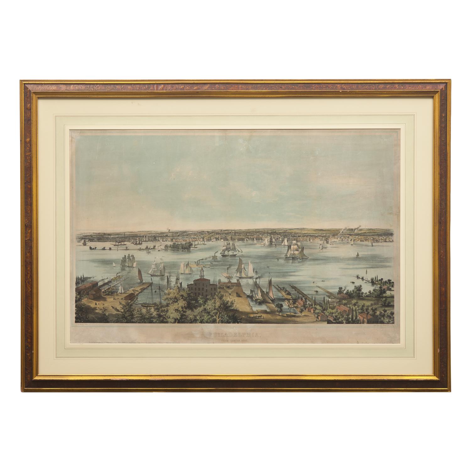 [Philadelphia] Hill, John William, and Benjamin Francis Smith. Philadelphia, From Camden 1850