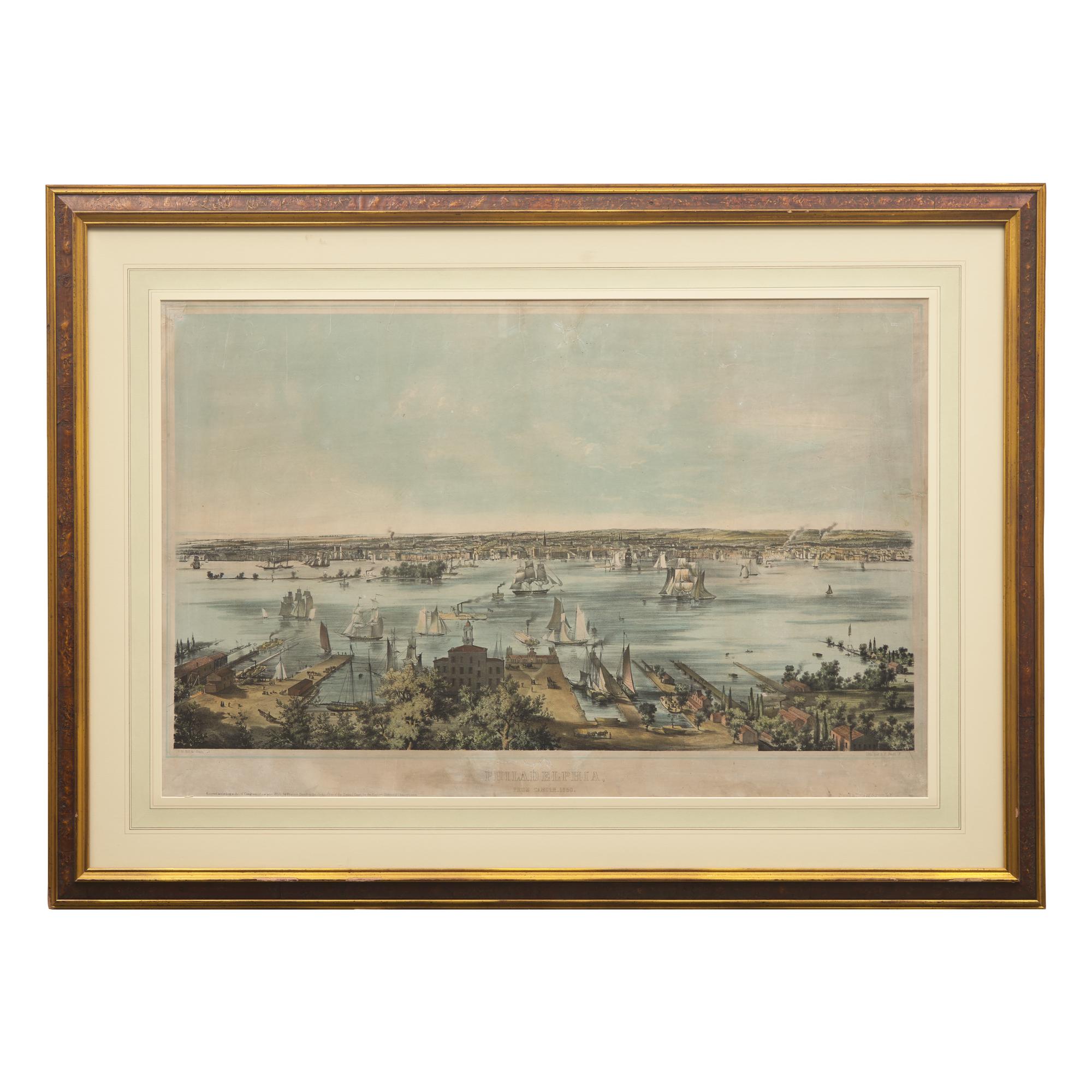 [Philadelphia] Hill, John William, and Benjamin Francis Smith. Philadelphia, From Camden 1850
