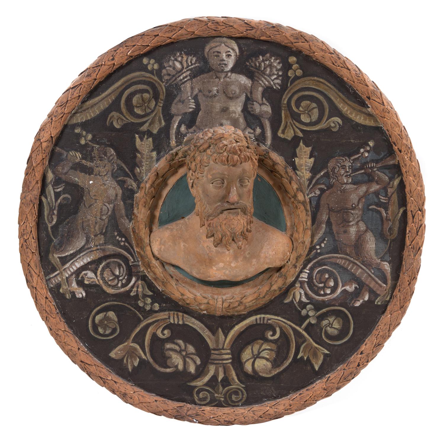 A Set of Four Italian Renaissance Style Plaster Roundels Diameter 27 inches. — 20TH CENTURY