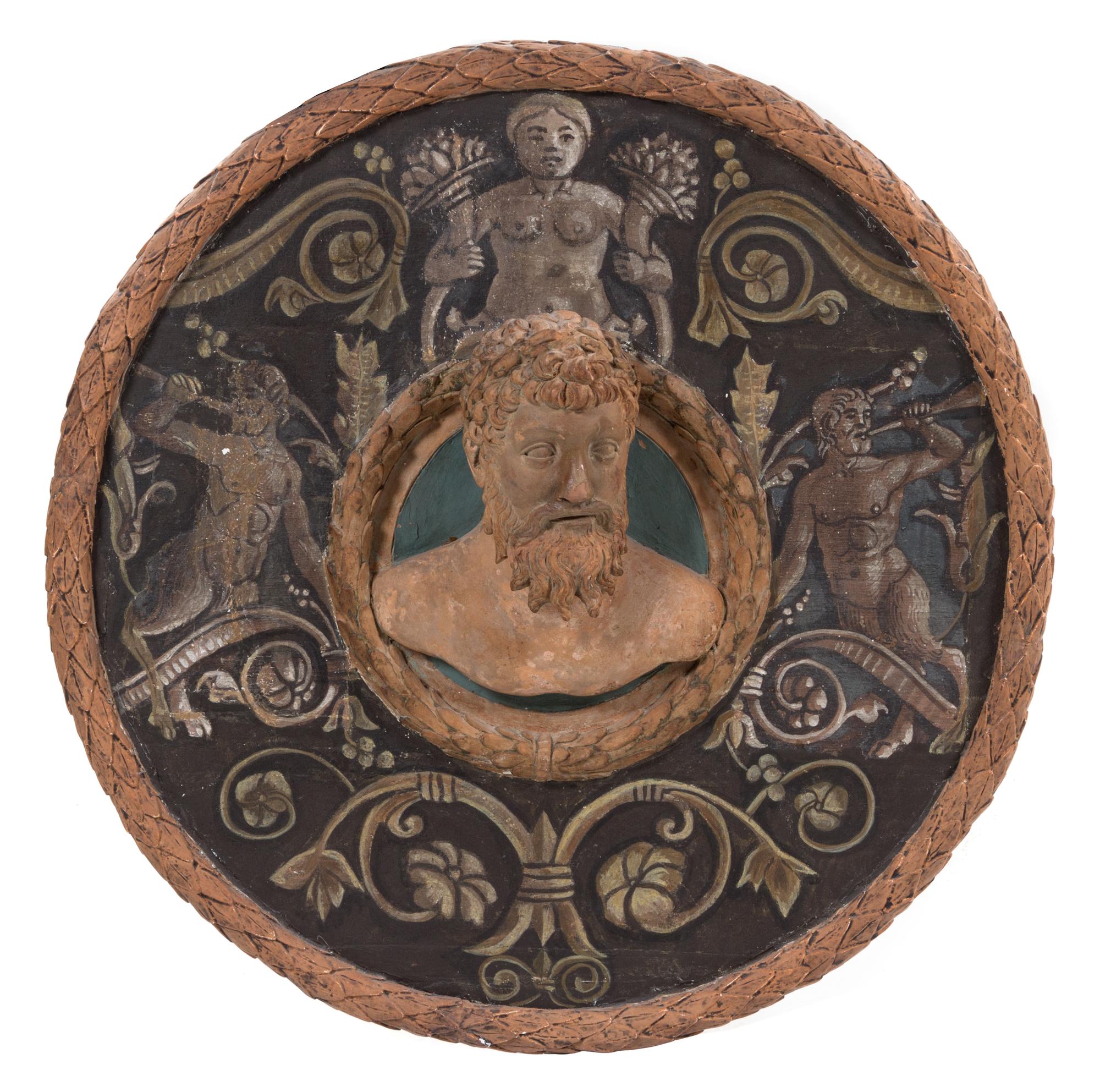 A Set of Four Italian Renaissance Style Plaster Roundels Diameter 27 inches. — 20TH CENTURY