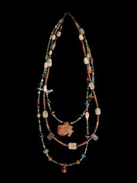 An Egyptian Stone and Faience Necklace