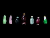 Seven Chinese Glass Snuff Bottles