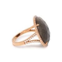 LABRADORITE AND DIAMOND RING