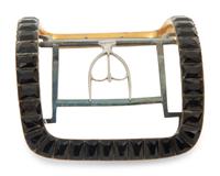 A Pair of Georgian Black Jet Stone Inlaid Shoe Buckles