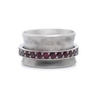 GABRIEL OFIESH, PLATINUM AND RUBY 'ORBIT' RING