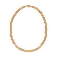 YELLOW GOLD HERRINGBONE CHAIN NECKLACE